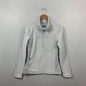 Prana Gray Fleece Half Zip Jacket Size Medium